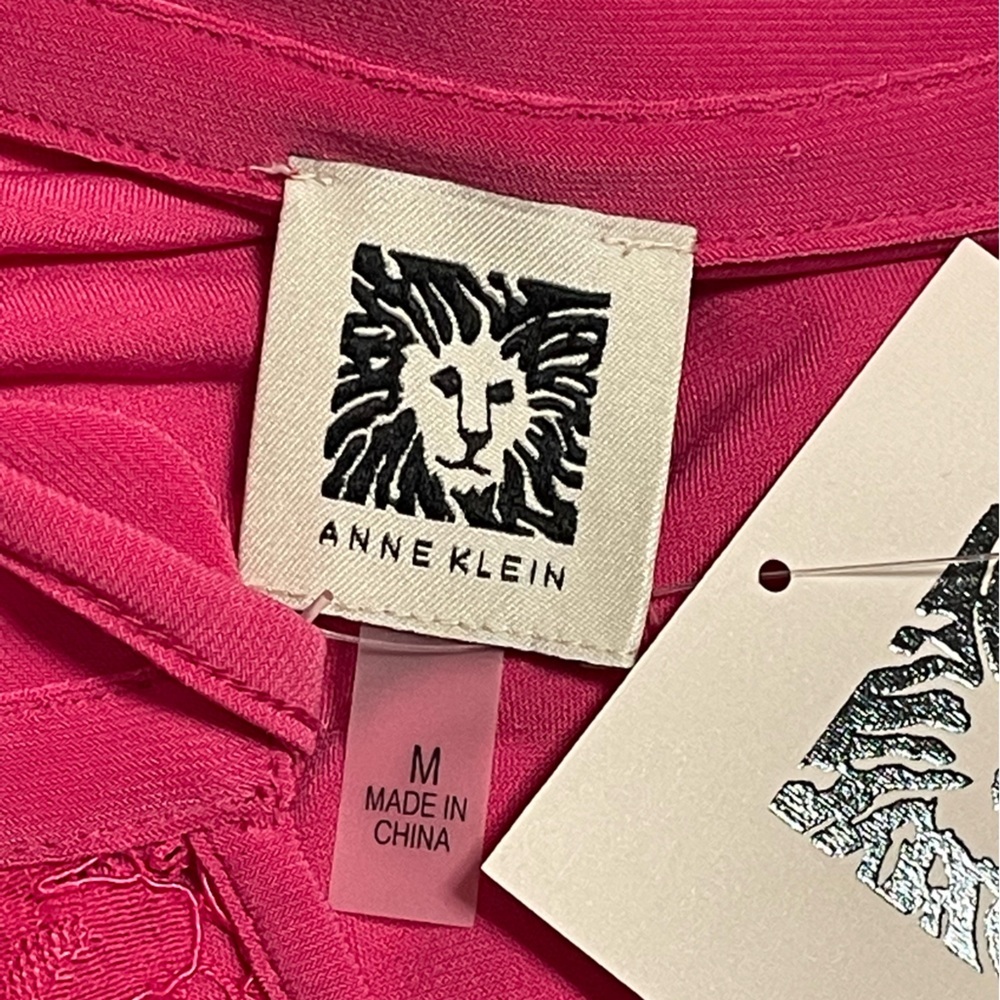 Anne Klein NEW Pink Peacock Blouse (M) - Picture 5 of 6